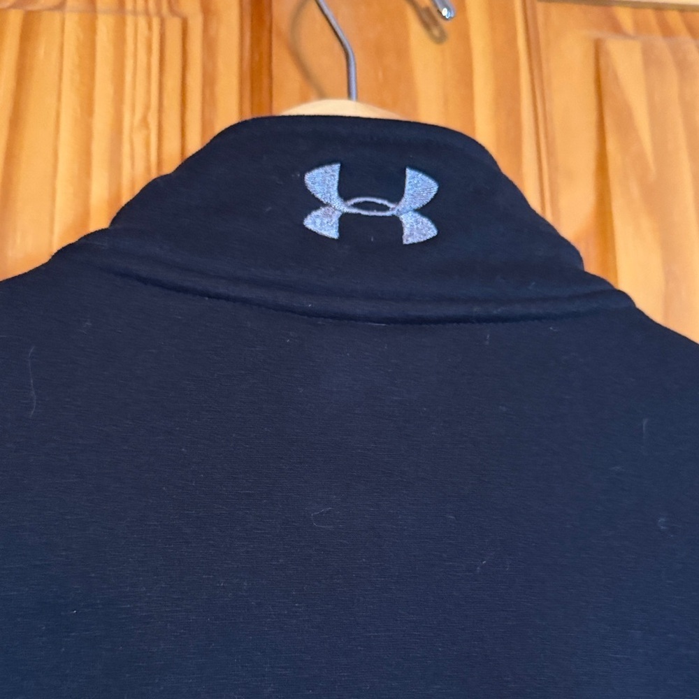 Men’s Under Armour Black 1/4 Zip Coldgear Pullover Medium Thick Fleece - Picture 7 of 7